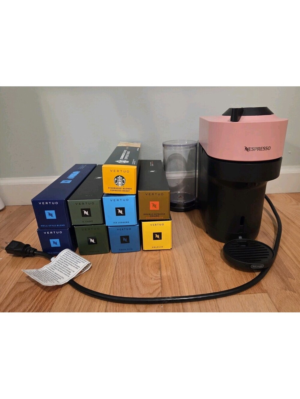 Nespresso Vertuo Pop+ Candy Pink + 90 Coffee Capsules